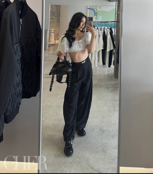 Casual Women Wide Leg Trouser with Belt